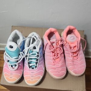 Nike Pink and Blue Athletic Shoes